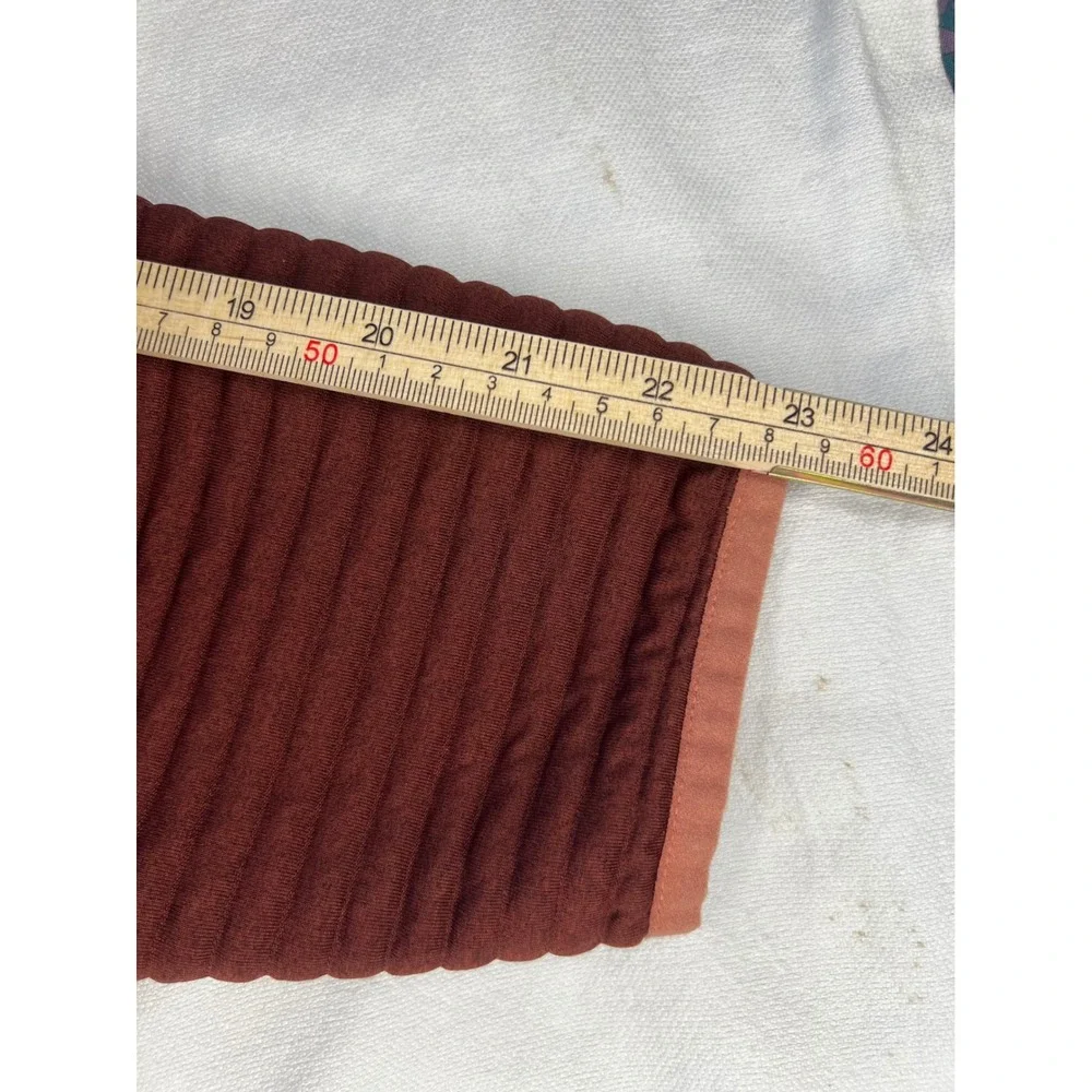 L.L. Bean Airlight Red/Brown Fall Neutral Quilted Color Snap Pullover Women XL - Picture 7 of 8